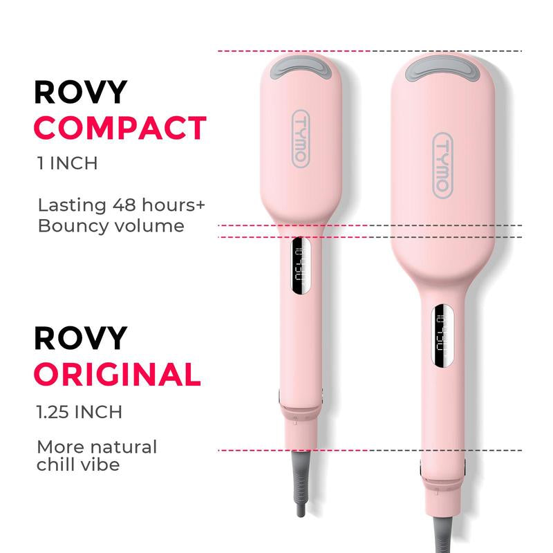 TYMO ROVY - 1.25 Inch Beach Waves Curling Wand & Heat Protectant Spray, Hair Curler Tool with Ceramic 3 Barrel for Women, Comfort, Thanksgiving Early Black Friday Sale, Gift, Dual Voltage Anti-Scald Easy to Use Styling Tool Gifting