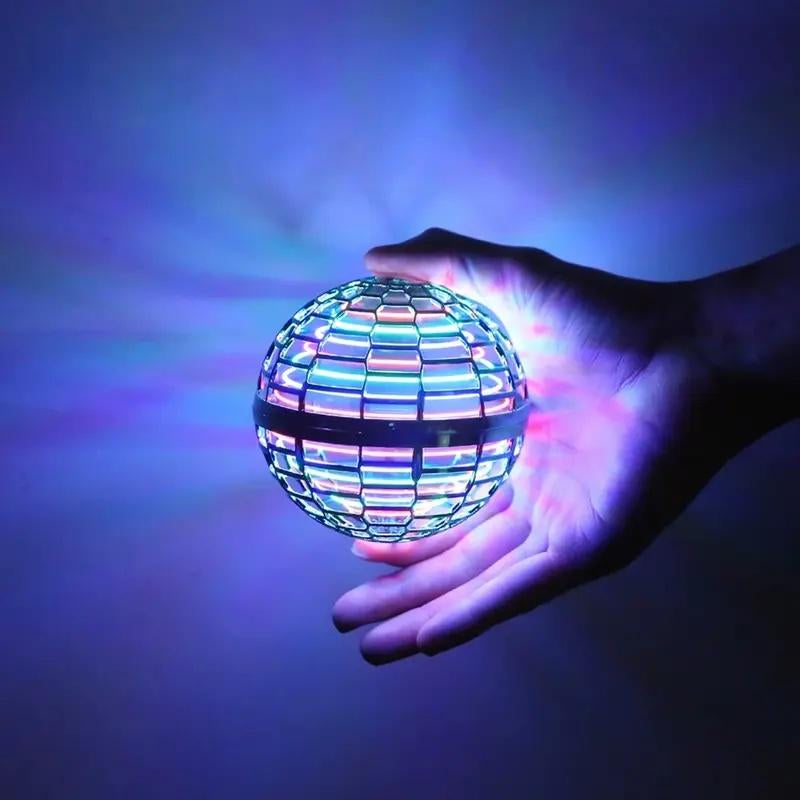 Black Friday Flash Sales Upgraded Dazzling Spinning Flying Ball with 360° LED Lighting Automatic Rebound Levitation Stunts Kids Gift
