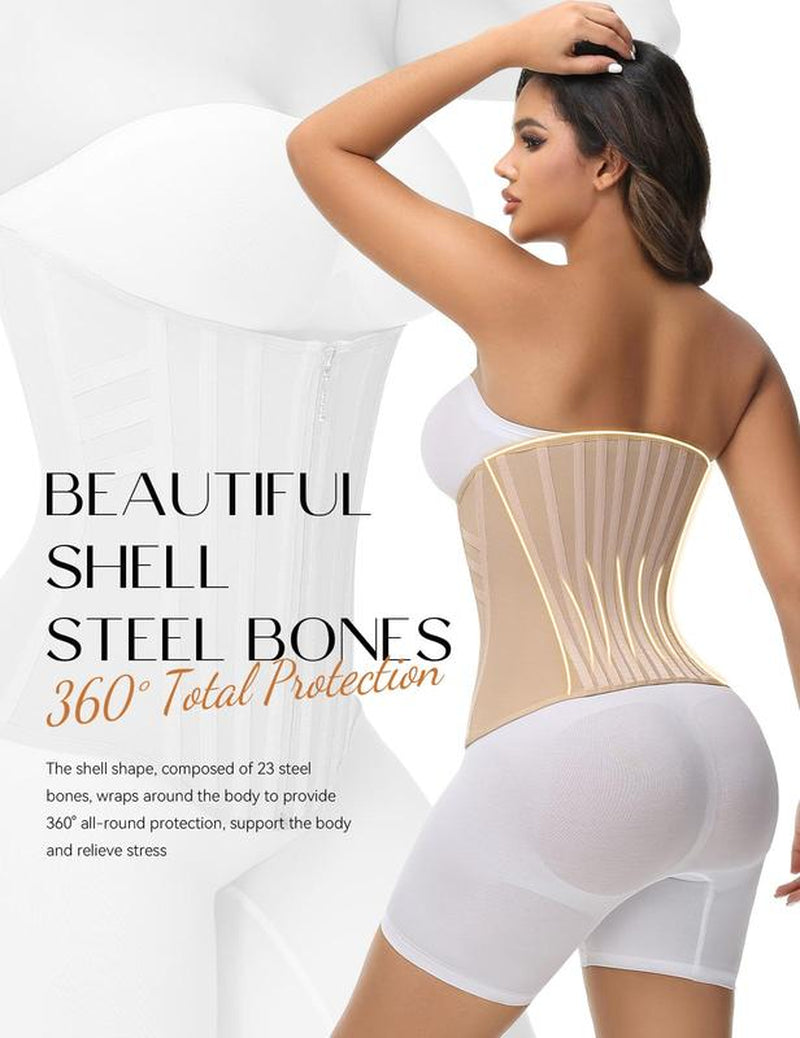 SHAPSHE Waist Shapewear for Women Tummy Control Waist Trainer Corset Sport Workout Belly Band Gym