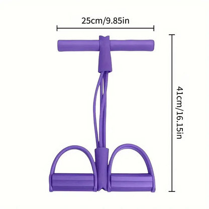 1Pc6-Tube Elastic Yoga Pedal Pull Resistance Band, Suitable for Abdominal/Waist/Arm/Leg Stretching Slimming Training