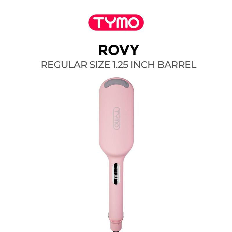 TYMO ROVY - 1.25 Inch Beach Waves Curling Wand & Heat Protectant Spray, Hair Curler Tool with Ceramic 3 Barrel for Women, Comfort, Thanksgiving Early Black Friday Sale, Gift, Dual Voltage Anti-Scald Easy to Use Styling Tool Gifting