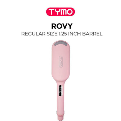 TYMO ROVY - 1.25 Inch Beach Waves Curling Wand & Heat Protectant Spray, Hair Curler Tool with Ceramic 3 Barrel for Women, Comfort, Thanksgiving Early Black Friday Sale, Gift, Dual Voltage Anti-Scald Easy to Use Styling Tool Gifting