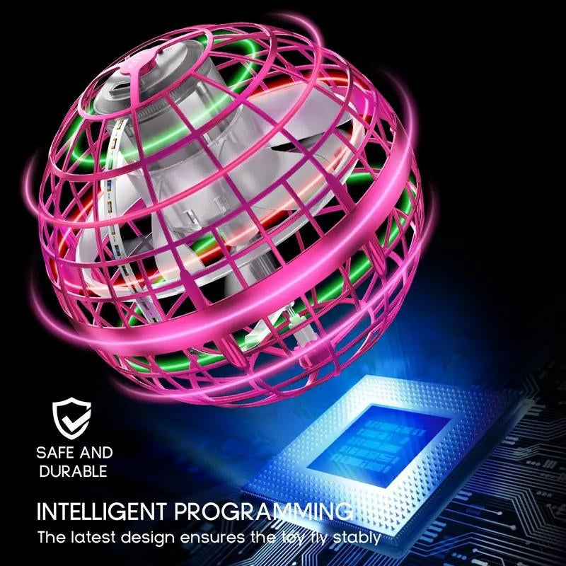 Black Friday Flash Sales Upgraded Dazzling Spinning Flying Ball with 360° LED Lighting Automatic Rebound Levitation Stunts Kids Gift