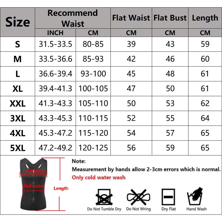 Men Compression Vest for Slimming Sauna Sweat Body Shaper Tight Undershirt Tummy Control Girdle Weight Loss Waist Trainer Tops