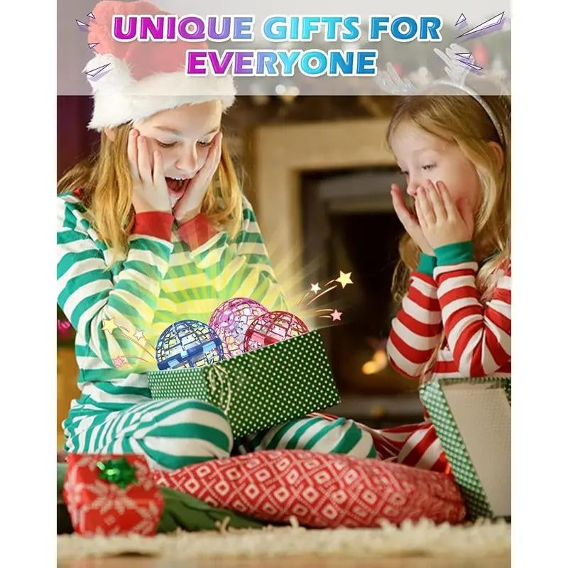 Black Friday Flash Sales Upgraded Dazzling Spinning Flying Ball with 360° LED Lighting Automatic Rebound Levitation Stunts Kids Gift